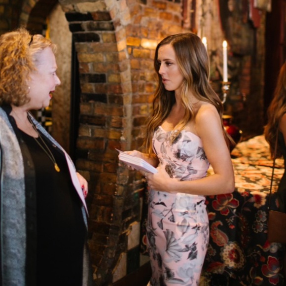 ASOS Pink and Grey Floral Bandeau Peplum Midi Dress - Picture 5 of 10